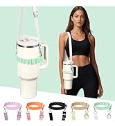 Fumcsy Water Bottle Holder with Strap for Stanley Cup Accessories,Adjustable Shoulder Strap Compa...