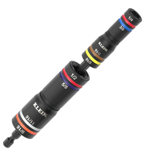 Small/medium quad-sockets stack on included shaft for storage