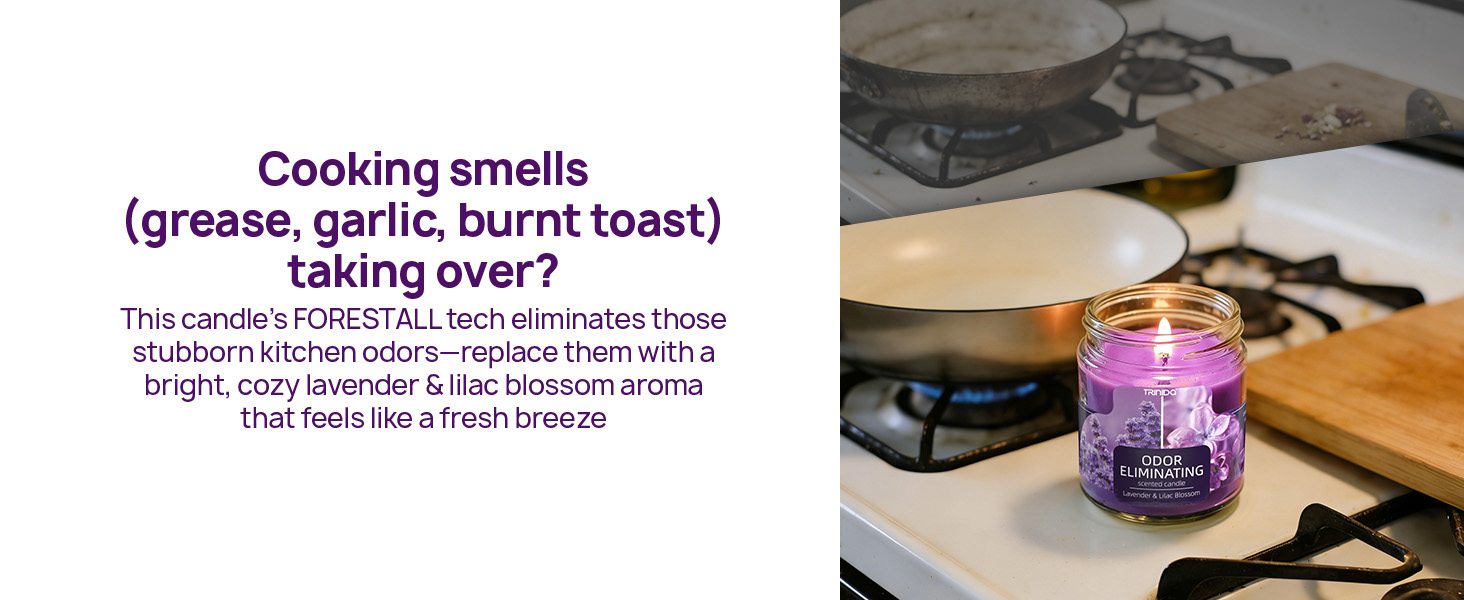 Lavender & Lilac Blossom Odor Eliminating Candles