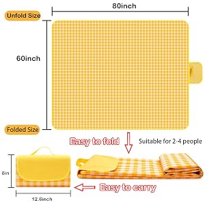 Picnic Blanket | Beach Mat| Picnic Blankets for Indoor and Outdoor