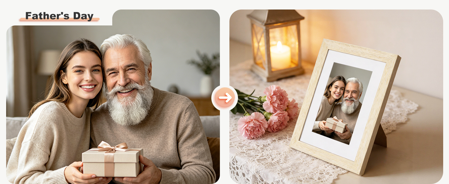 KINLINK Solid Wood Picture Frame is the perfect choice as a Day gift for your loved