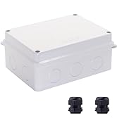 LuSumtly Junction Box Dustproof Waterproof IP65 ABS Plastic Electrical Boxes, Indoor & Outdoor El...