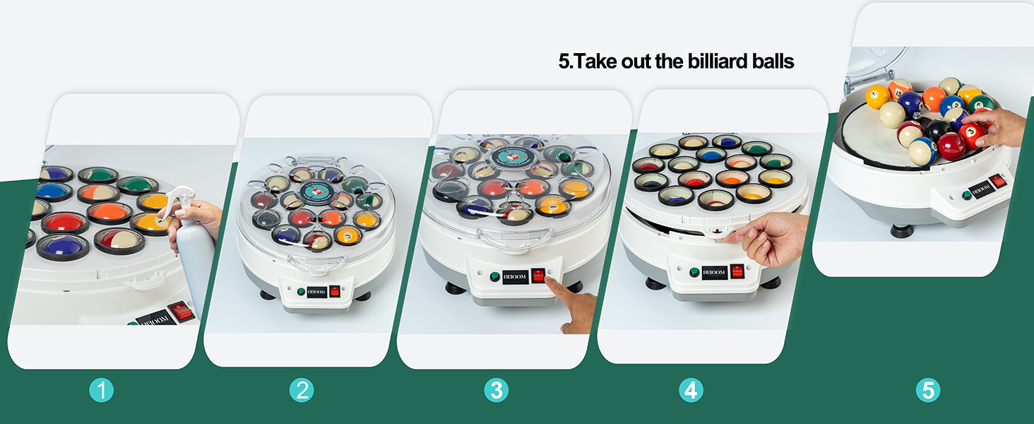 billiard ball cleaning and polishing machine