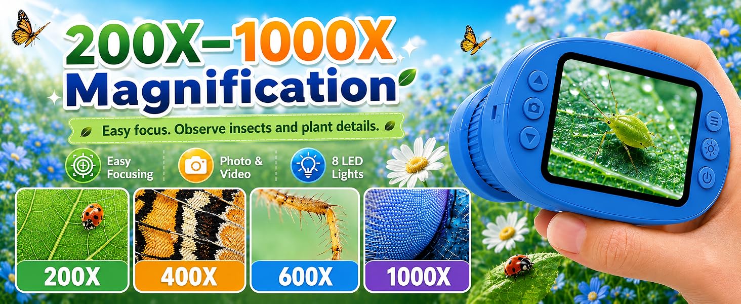 200X-1000X Magmification