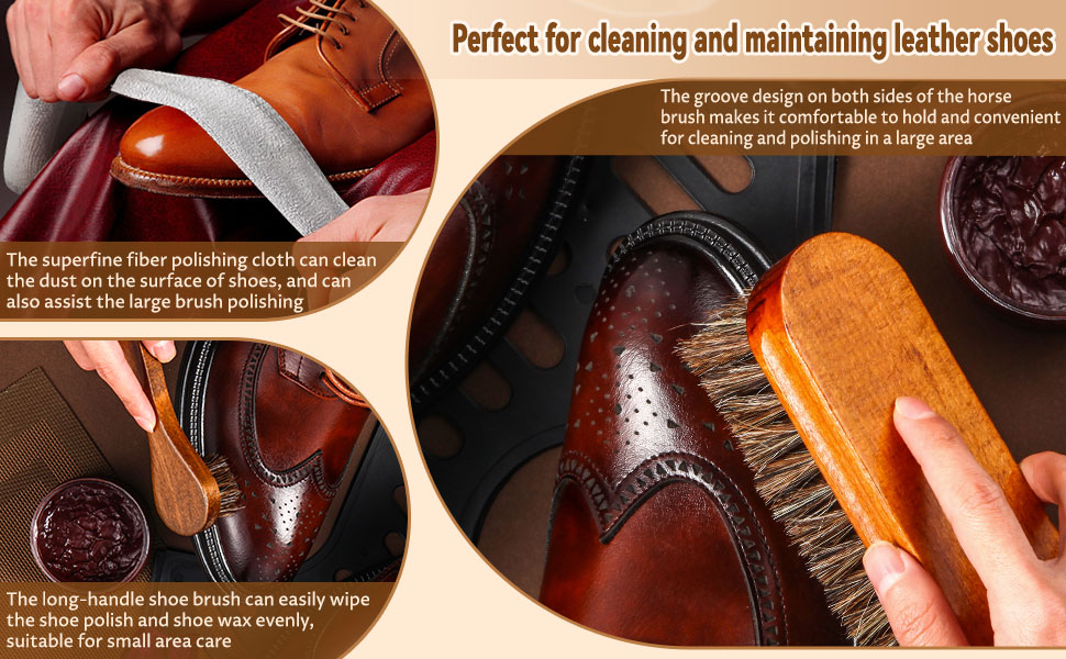 fathers day gifts, shoe polish kit, shoe cleaning kit, shoe polish brush, leather brush, boot brush