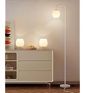ONEWISH Lamp Set of 3 - Touch Bedside Table Lamps Set of 2 and 1 Floor Lamp, Modern Lamps for Bed...