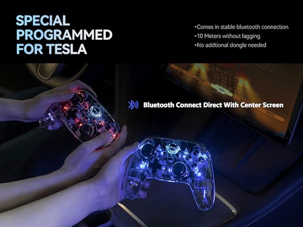 bluetooth tesla controller with led light
