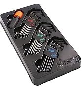 DISEN 35pcs Pro-Grade Allen Wrenches Sets, Long Arm, Size: SAE(1/20''-3/8'') Metric(1.27-10mm) To...