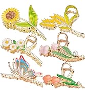 6 Pcs Flower Metal Claw Clips for Women&Girls Large Tulip Hair Claw Clips Nonslip 6 Styles Strong...