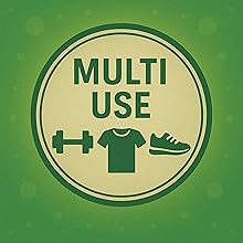 Icon depicting multiple items (shoe, sock, bag, gym) to show versatile application.