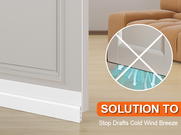 OXRQ Door Draft Stopper for Bottom of Door SOLUTIONTO Stop Drafts, Wind / Breeze