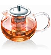 TMOST Glass Teapot with Removable Infuser 950ml/32oz Glass Tea Kettle Teapot blooming Loose Leaf ...