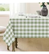 Maymiss Checkered Tablecloth Rectangle Gingham Table Cloths Waterproof Wrinkle Free Buffalo Plaid...