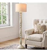 PARTPHONER Vintage Farmhouse Floor Lamp 60" Tall, Cottage Candlestick Design Standing Lamp with R...
