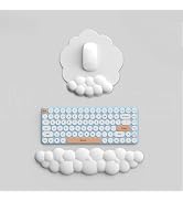 Cloud Keyboard Wrist Rest and Mouse Pad with Wrist Rest with Coaster Set Ergonomic Cute Hand Rest...