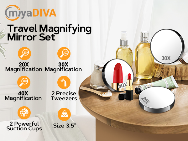 magnifying mirror with suction cup