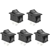 QTEATAK 5Pcs On/Off Boat Rocker Switch 5Pcs 2 Pin 2 Position Snap 12V 110V 250V
