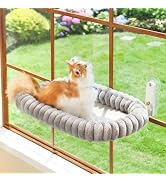 Zakkart SnugCloud Foldable Cat Window Perch - Cordless, Ultra Soft Machine Washable Bed with 4-Si...