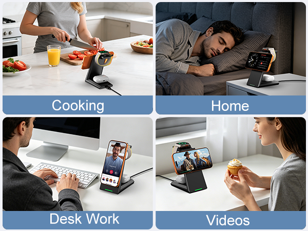 From home to work, from cooking to streaming — one charger, all day long.