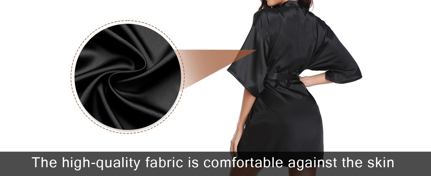 satin robe for women