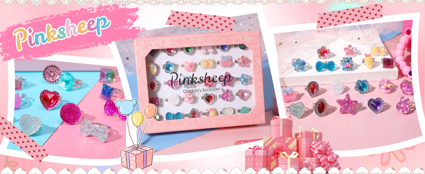 girl jewelry rings set