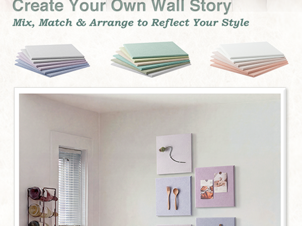 6 Pack Decorative Pin Board for Wall