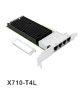 Vogzone for Intel X710-T4L 10Gb Quad RJ45 Ports Ethernet LAN Adapter with Intel X710TM4 Chip, PCI...