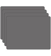 yuuzue 4 Pcs Silicone Placemats for Dining Table, Food-Grade Heat Resistant Table Mat, Non-Slip W...
