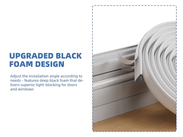 Wedge-Shape Black Foam Window Weather Stripping Door Seal Strip