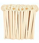 YANPROG Wooden Coffee Stirrers 100-Pack Coffee Stir Sticks 5.9 Inch Natural Birch Stir Sticks wit...