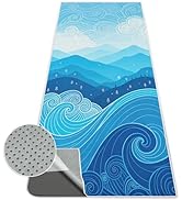 alissgorat Hot Yoga Towel Non Slip,Ultra-Absorbent Yoga Mat Towel,Soft with Printed Design,Machin...