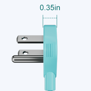 0.35 inch flat slim plug