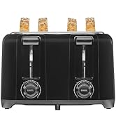 Proctor Silex 4 Slice Toaster with Extra Wide Slots for Bagels, Cool-Touch Walls, Shade Selector,...