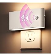 Briignite Motion Sensor Night Light, 2 Packs LED Night Lights Plug into Wall, 0-100LM Dimmable Ni...