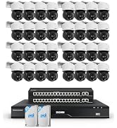 ZOSI 32CH 4K PoE Security Camera System, 32 x 8MP Pan/Tilt PoE IP Camera Outdoor Indoor, AI Human...