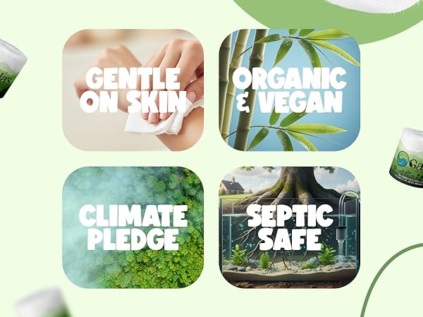 Gentle on Skin, Organic & Vegan, Climate Pledge, Septic Safe
