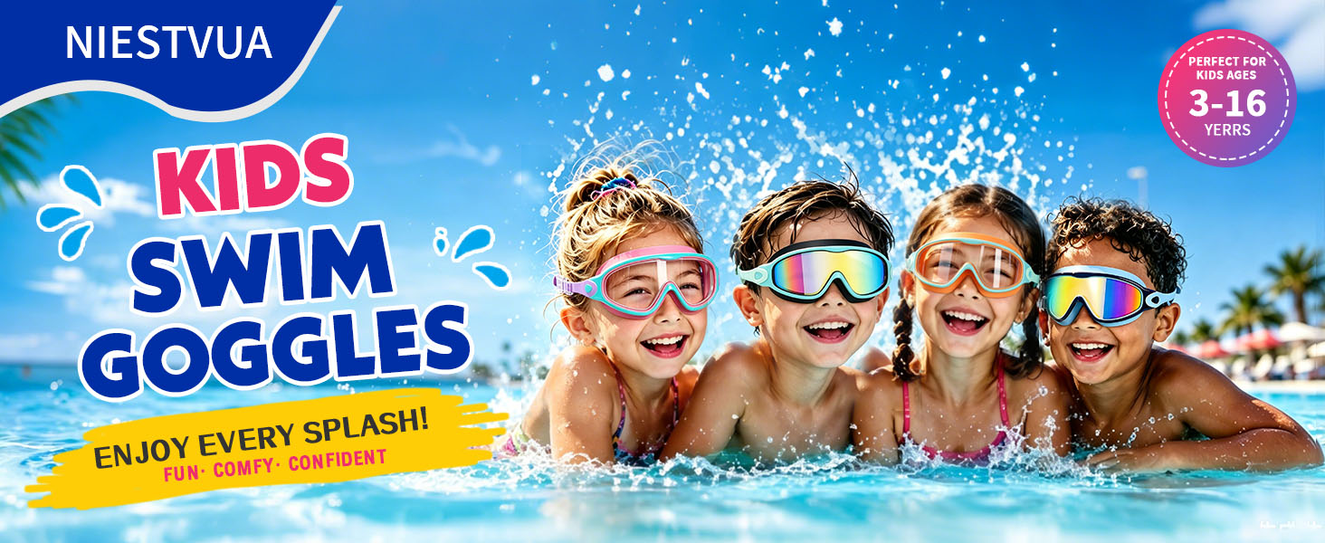Swim Goggles for Boys Girls