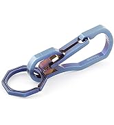 Titanium Multi Tools Keychain Hook Max-Bearing 50KG Keychain for Hiking Camping Outdoor (Blue)