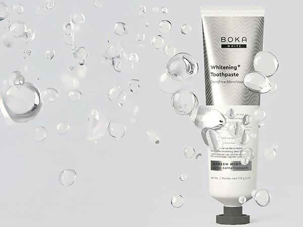 whitening toothpaste with bubbles