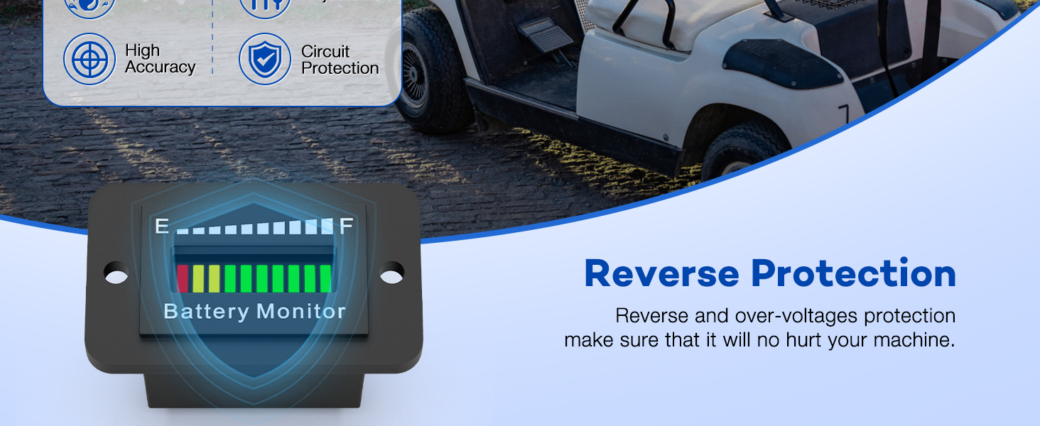 club car battery meter