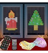 540Leds Dynamic Curtain Lights, Smart App and Remote Control DIY Christmas Window Lights, Color C...