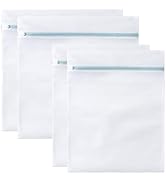 4 Pcs Large Mesh Laundry Bags for Delicates Intimates Lingerie with Zipper 2 Pcs 20” x 24”, 2 Pcs...