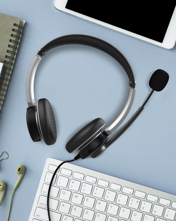 computer headset with mic