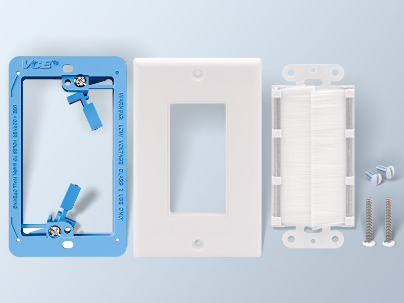 brush wall plate with bracket