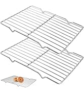 2 Pack Stainless Steel for Baking Sheet, Cooling Rack 11.8” 8.07” Baking Rack,Cooling Rack with L...