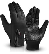 WESTWOOD FOX Cycling Gloves Touchscreen Black Winter Gloves Fleece Lining Bike Warm Gloves Men Wo...