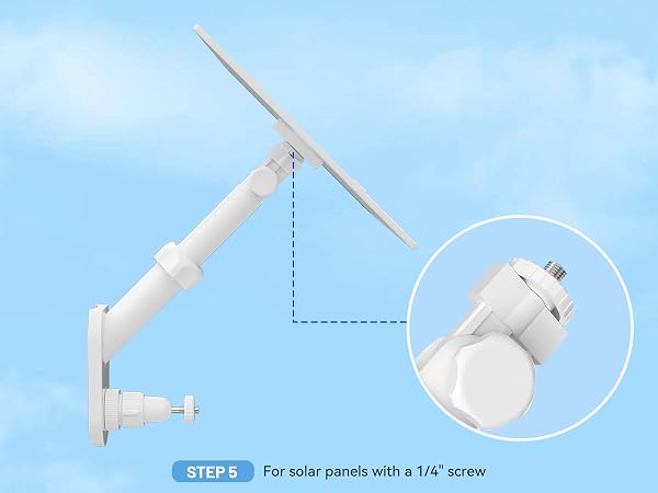 Solar Panel and 2-In-1 Wall Mount for Ring Cam