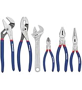 WORKPRO Large Pliers & Wrench Set 6-Piece (10" Water Pump Pliers, 10" Slip Joint Pliers, 8" Long ...