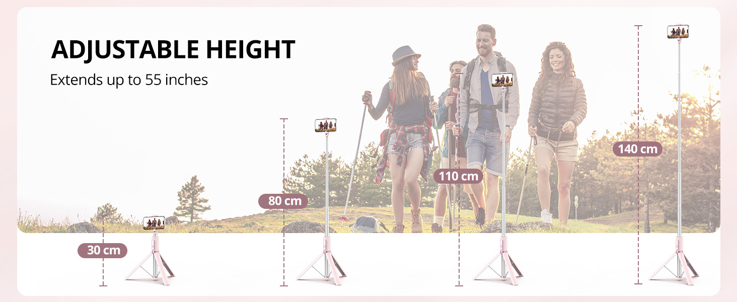 Bluetooth selfie stick tripod