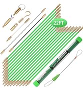 FTIHTRY 22FT Fiberglass Running Electrical Wire Cable Glow Rods Wire Pulling, Fish Rods Electrica...